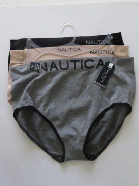 (#127) Nautica Super Soft High Waist Briefs 3 Pack Underwear Panties Size 2X